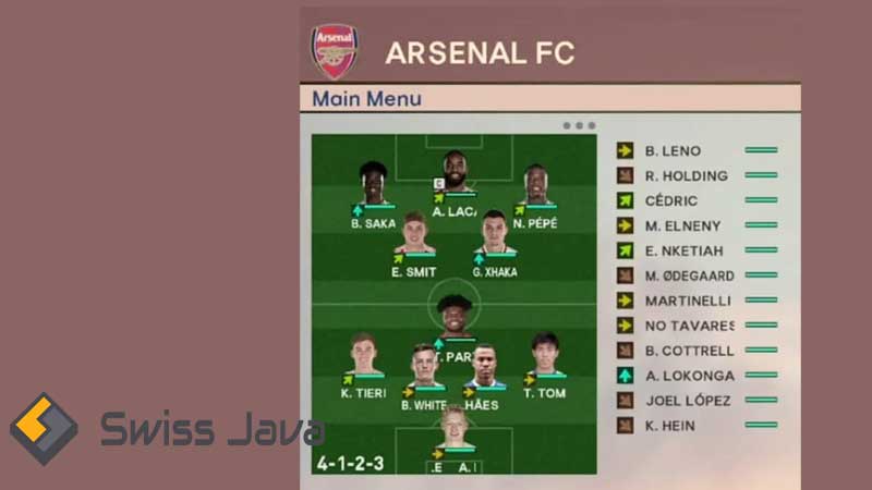 Formasi & Taktik PES 2024 Arsenal PC, PS3, PS4
