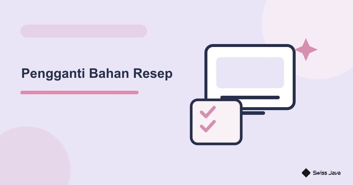 Cara Meminta AI Mengganti Bahan Resep yang Tidak Tersedia 5 Ilustrasi vektor pengganti bahan resep