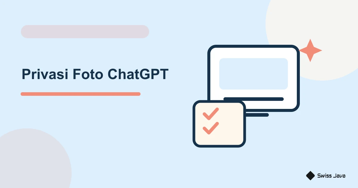 Ilustrasi vektor privasi foto chatgpt