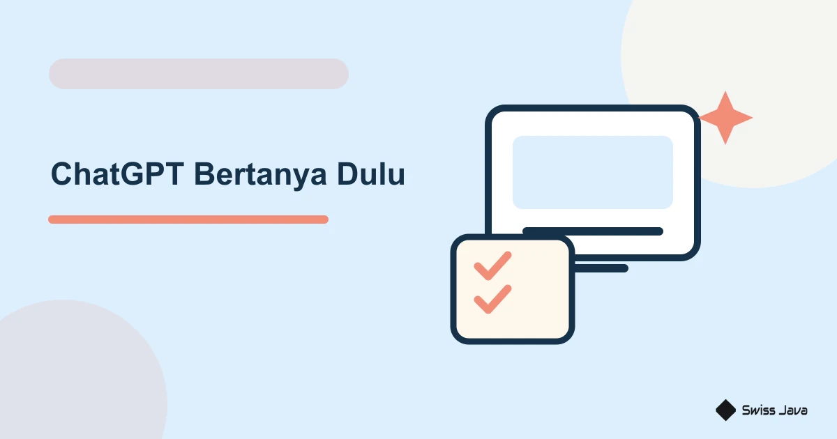 Ilustrasi vektor chatgpt bertanya dulu