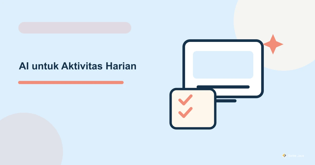 Ilustrasi vector AI untuk aktivitas harian
