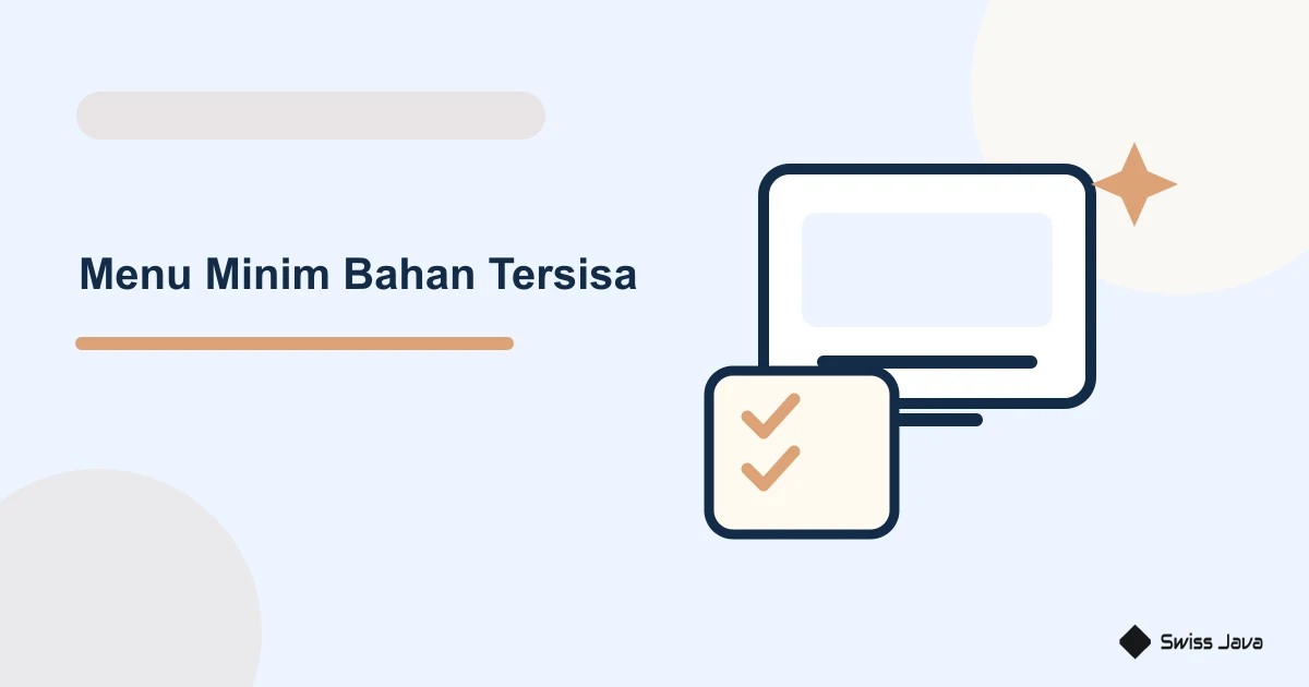 Ilustrasi vektor menu minim bahan tersisa