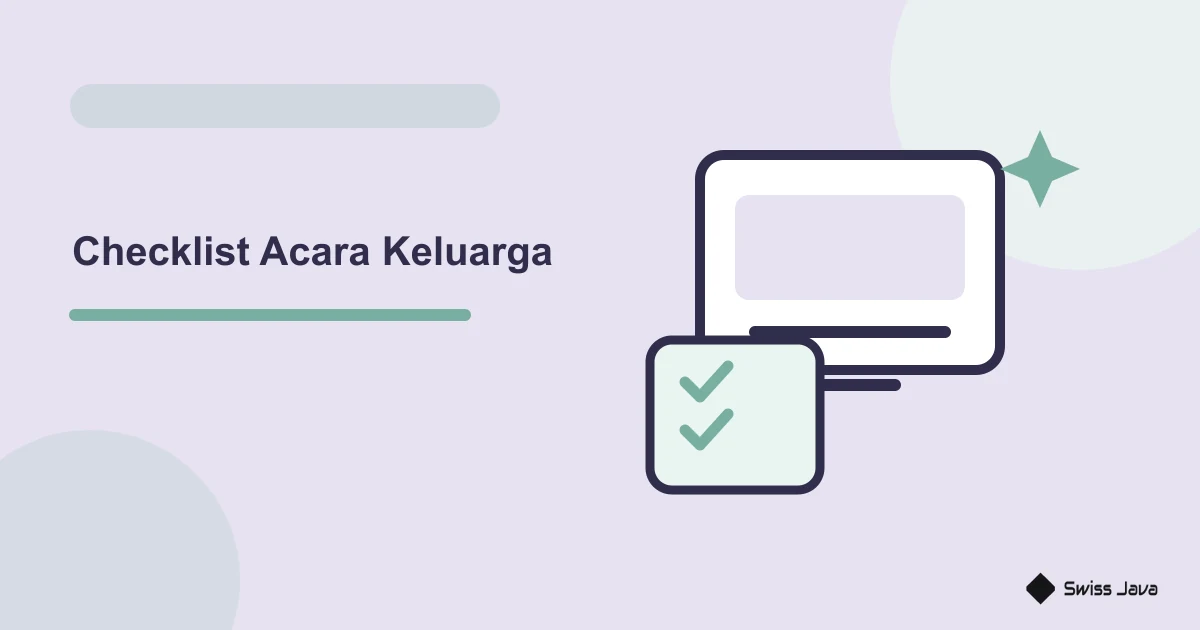 Ilustrasi vektor checklist acara keluarga
