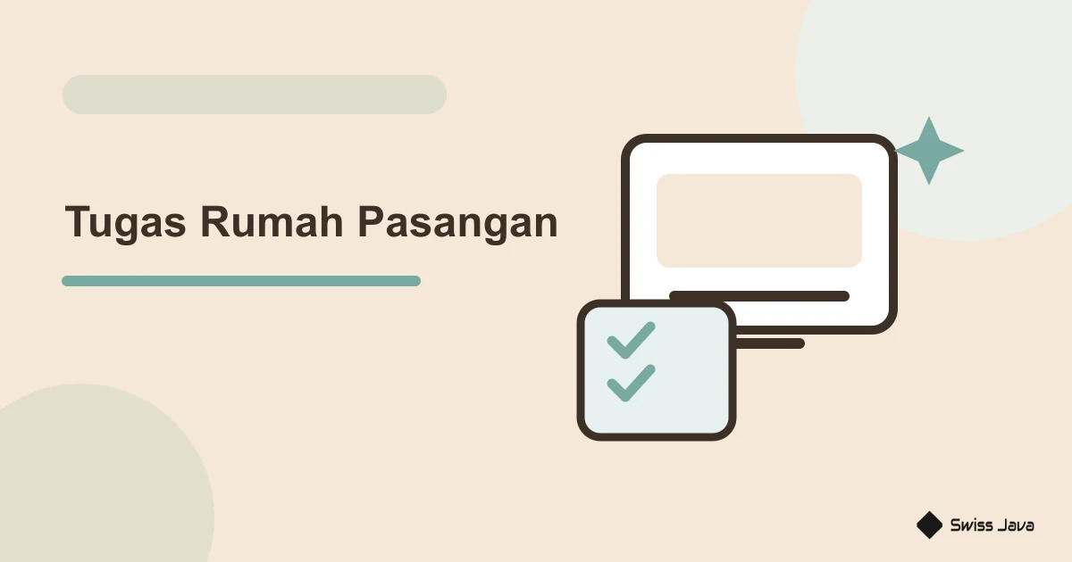 Cara Membagi Tugas Rumah Suami Istri dengan Bantuan AI 3 Ilustrasi vektor tugas rumah pasangan