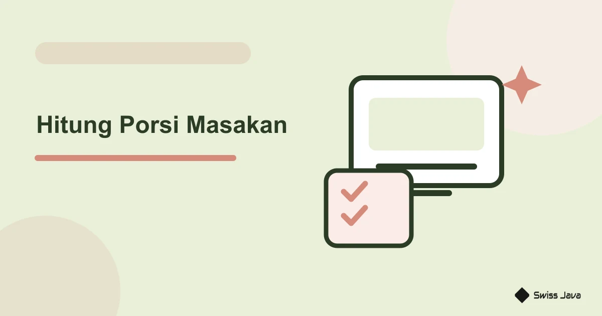 Prompt AI Menghitung Porsi Masakan Berdasarkan Jumlah Orang 1 Ilustrasi vektor hitung porsi masakan