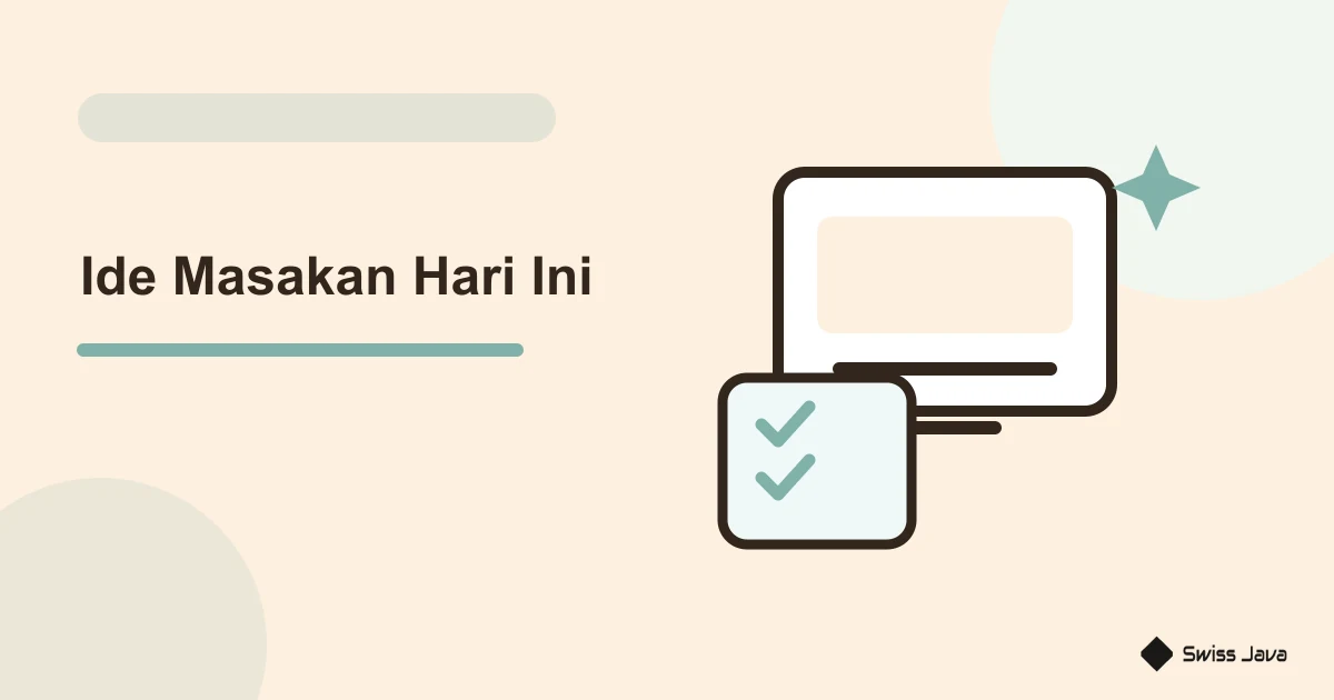 Prompt AI Membuat Ide Masakan saat Bingung Mau Masak Apa 2 Ilustrasi vektor ide masakan hari ini
