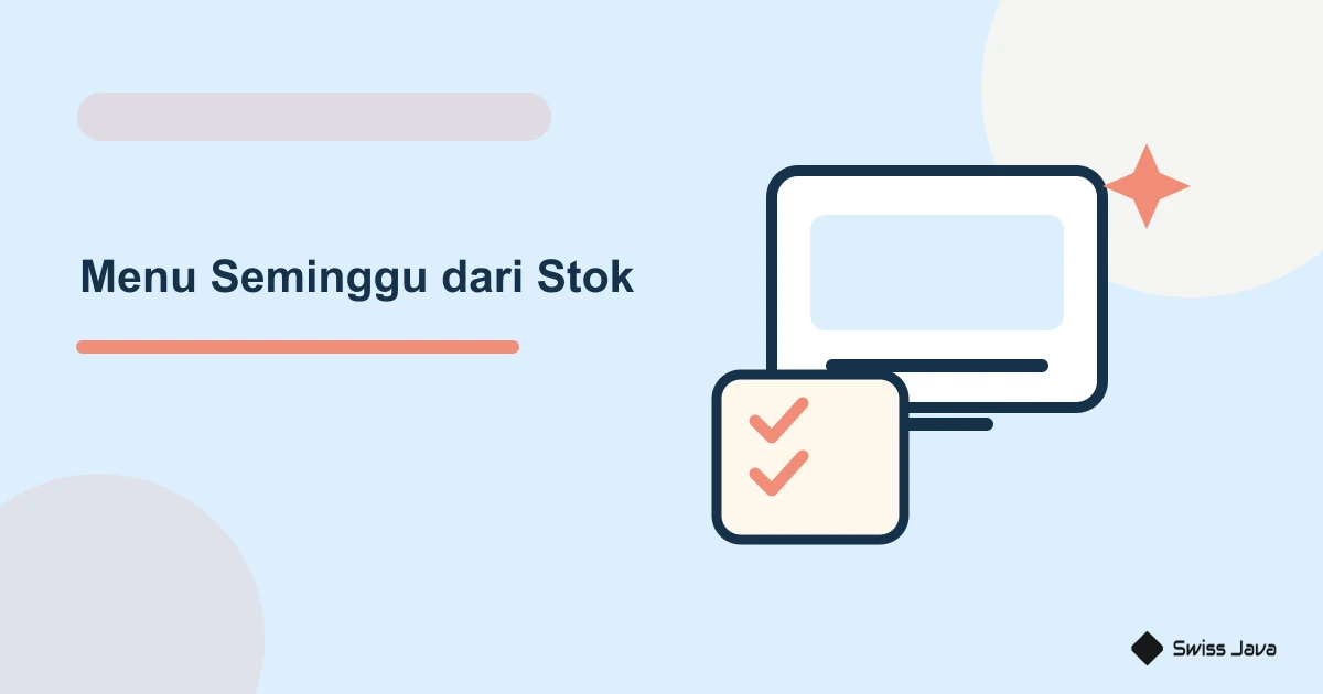 Ilustrasi vektor menu seminggu dari stok