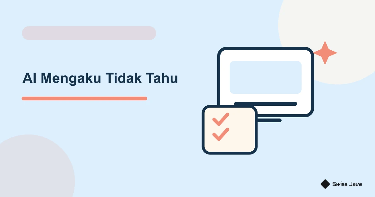 Ilustrasi vektor ai mengaku tidak tahu