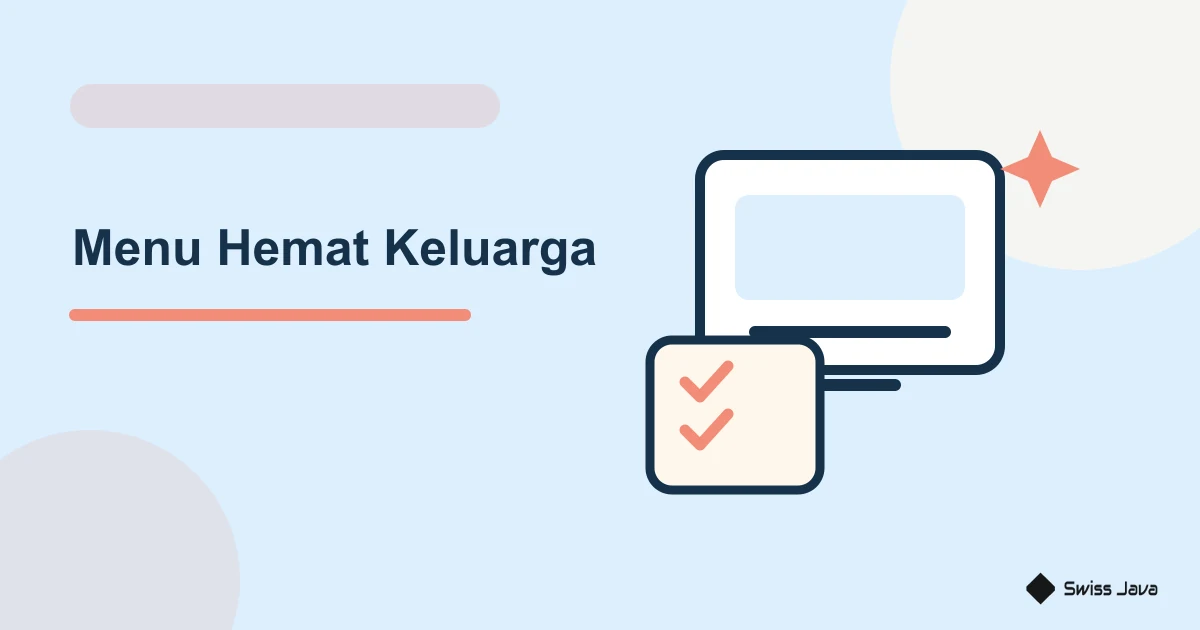 Ilustrasi vektor menu hemat keluarga