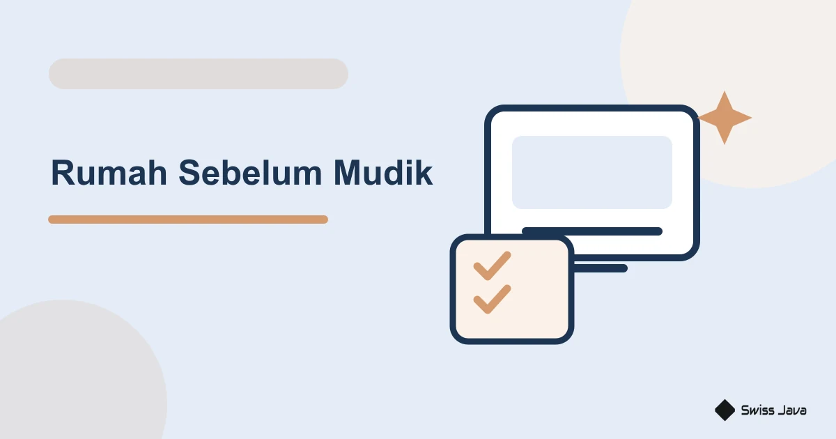 Prompt Daftar Pekerjaan Rumah Sebelum Mudik 2 Ilustrasi vektor rumah sebelum mudik
