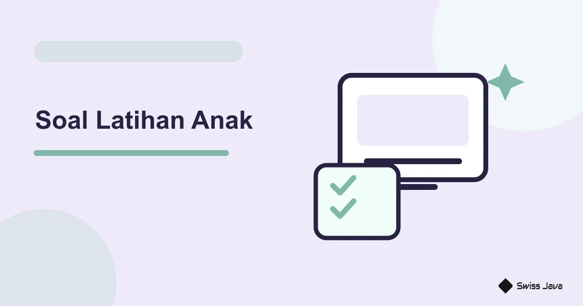 Ilustrasi vektor soal latihan anak