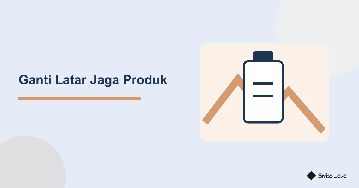 Ilustrasi foto produk dengan latar baru dan objek yang tetap dipertahankan