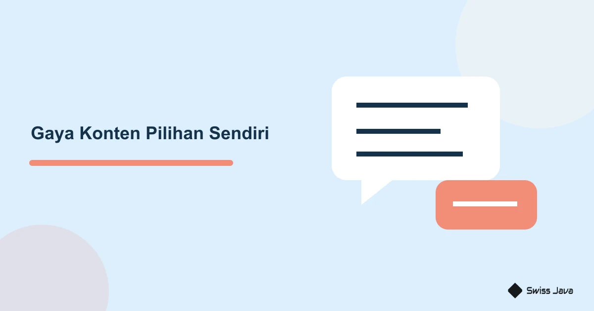 Ilustrasi percakapan dan catatan untuk memilih pola gaya konten dari contoh milik sendiri