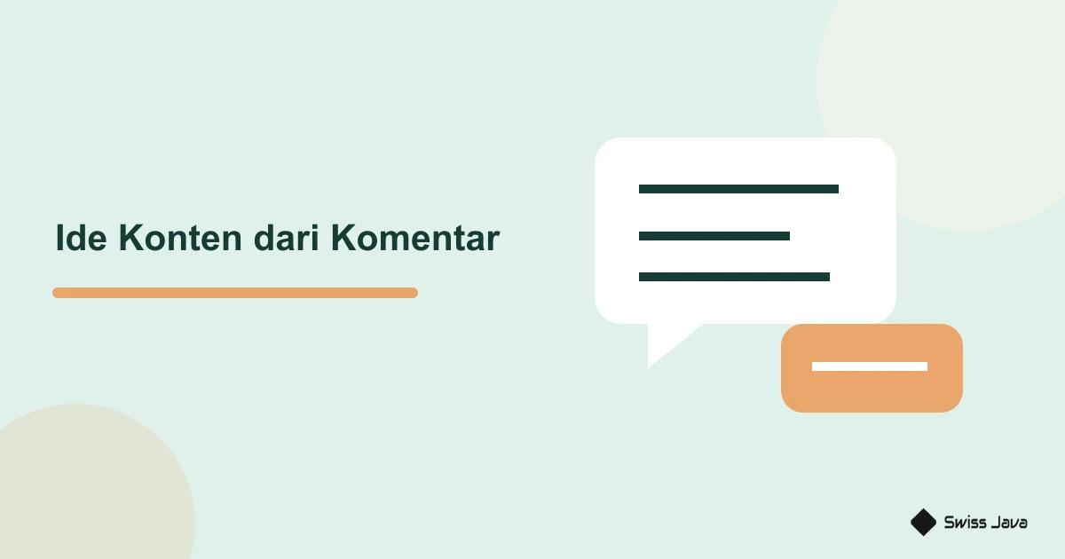 Cara Mencari Ide Konten dari Komentar Followers dengan AI 6 Ilustrasi gelembung komentar yang diubah menjadi catatan ide konten