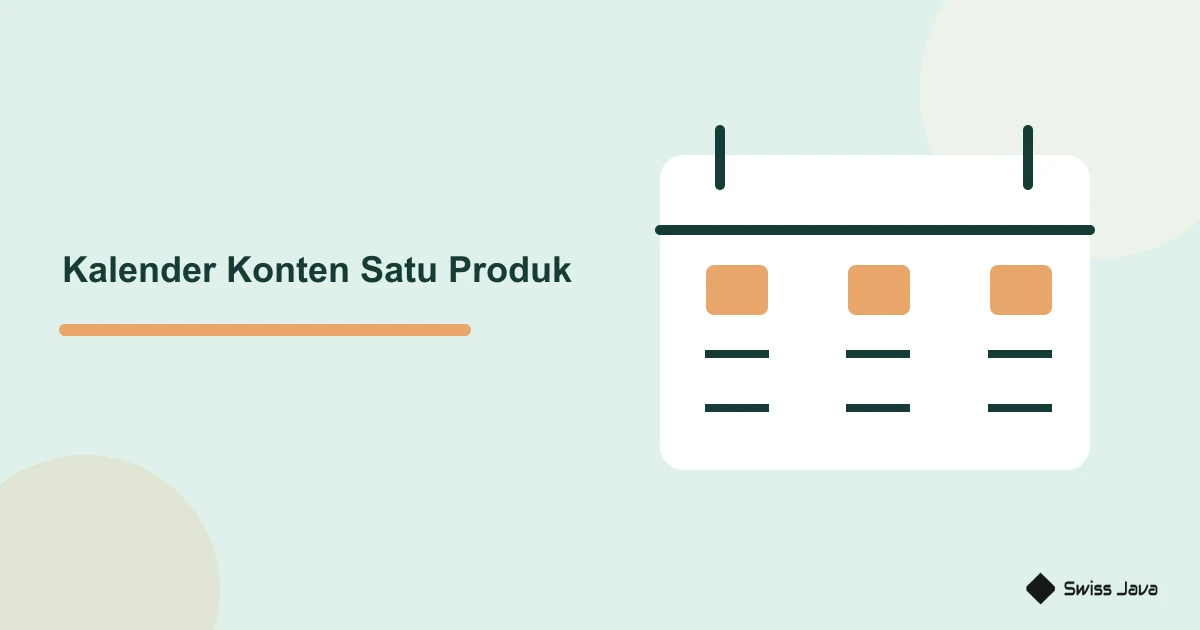 Ide Konten Satu Produk untuk 30 Hari: Kalender dan Prompt AI 1 Ilustrasi kalender untuk merencanakan tiga puluh konten dari satu produk