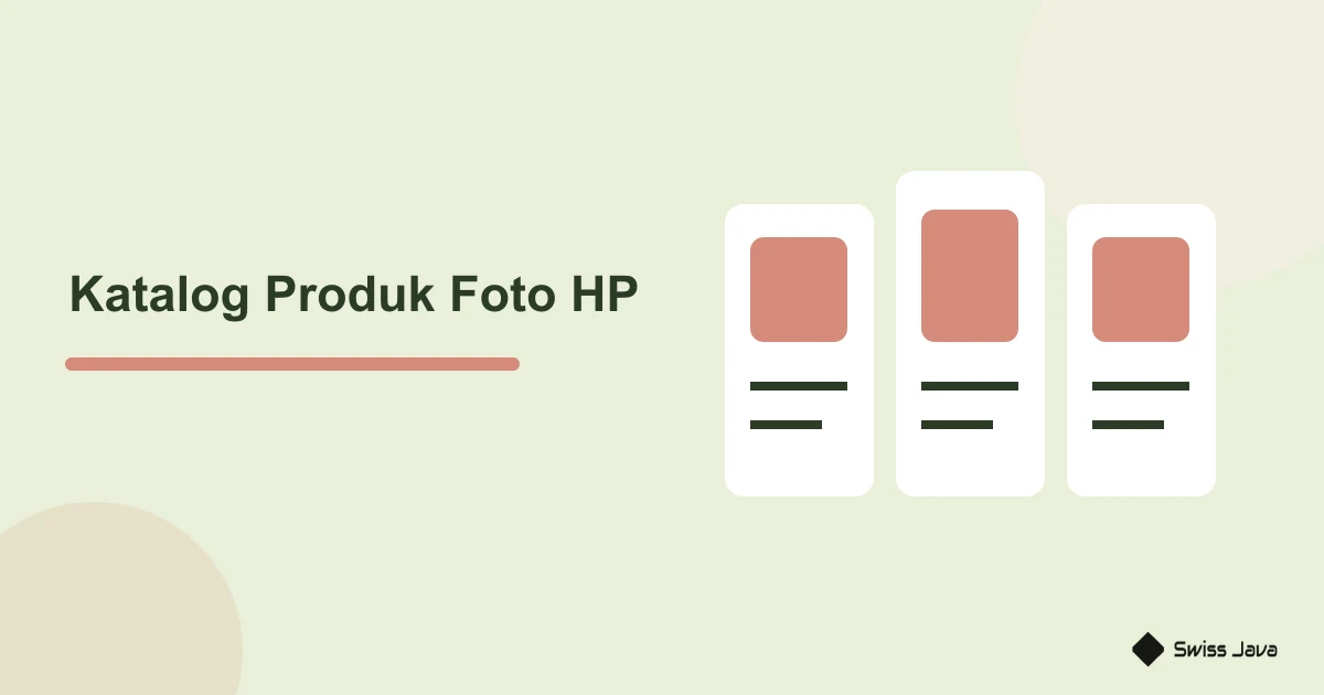 Cara Membuat Katalog Produk dari Foto HP dengan Bantuan AI 1 Ilustrasi kartu katalog produk yang disusun dari foto ponsel