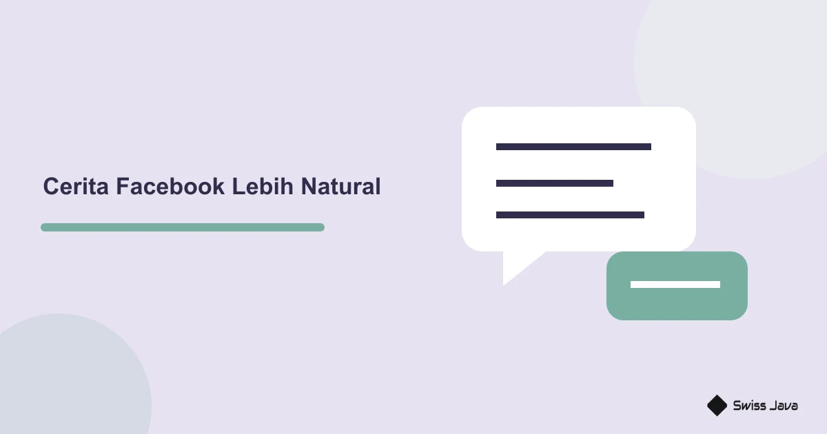 Prompt Caption Facebook untuk Cerita Keseharian yang Natural 2 Ilustrasi gelembung percakapan untuk menyusun cerita keseharian di Facebook