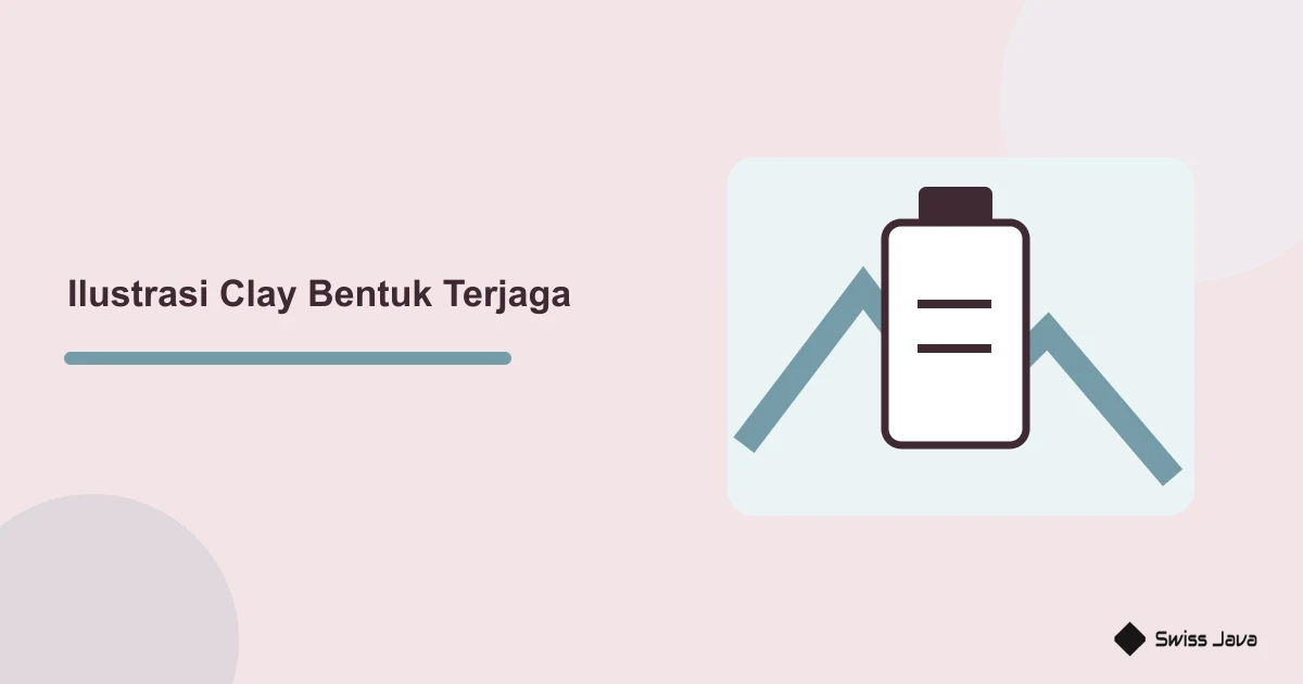 Ilustrasi bidang bentuk dan tekstur generik untuk merencanakan gambar bergaya clay tanpa menampilkan manusia