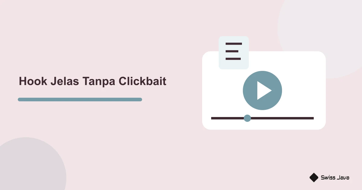 Prompt Hook Video Pendek yang Menarik Tanpa Clickbait 1 Ilustrasi pemutar video dan catatan untuk menyusun hook yang sesuai isi