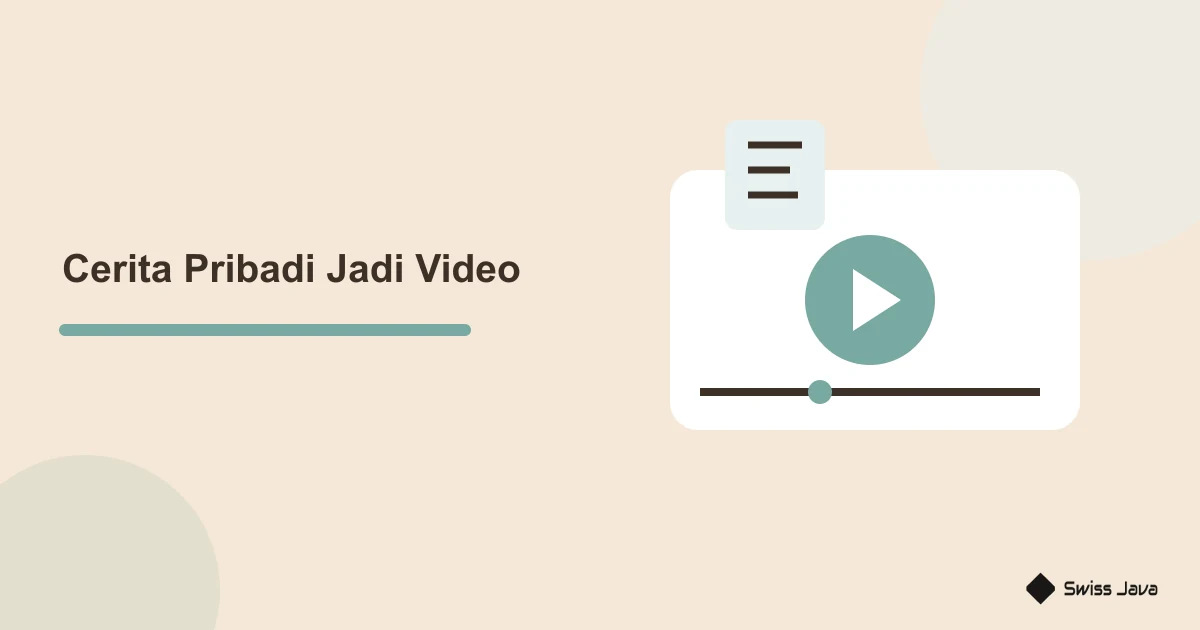 Ilustrasi catatan dan video untuk menyusun naskah dari pengalaman pribadi tanpa fakta tambahan