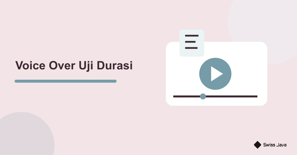 Prompt Naskah Voice Over 30 Detik dan Lembar Uji Baca Produk 1 Ilustrasi video dan kartu uji untuk membandingkan rancangan waktu dengan hasil baca narasi produk