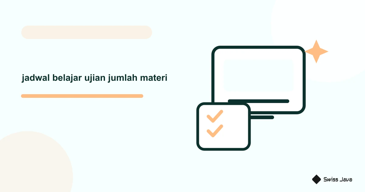 Cara Membuat Jadwal Belajar Ujian Dari Jumlah Materi Dan Sisa Hari 3 Ilustrasi vektor jadwal belajar ujian jumlah materi