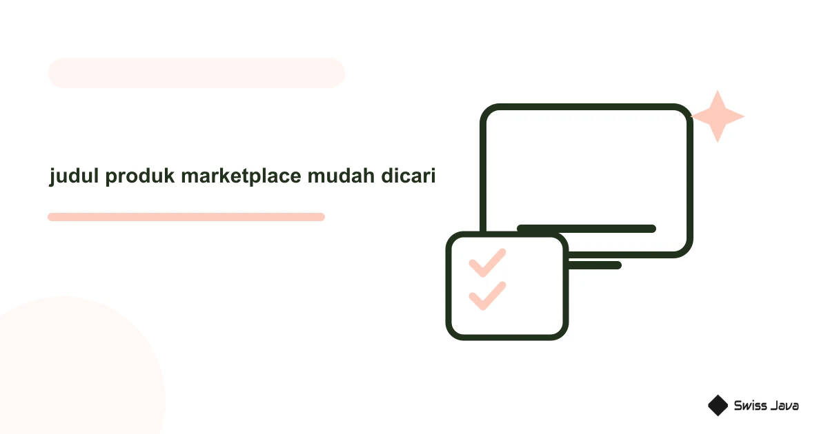 Cara Membuat Judul Produk Marketplace Yang Mudah Dicari Dengan AI 2 Ilustrasi vektor judul produk marketplace mudah dicari