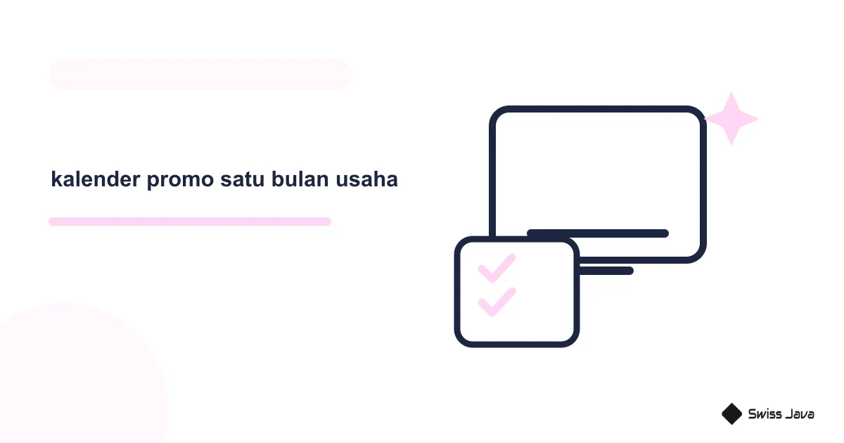 Ilustrasi vektor kalender promo satu bulan usaha