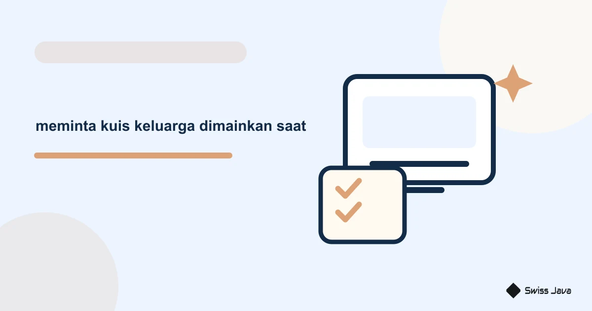 Ilustrasi vektor meminta kuis keluarga dimainkan saat