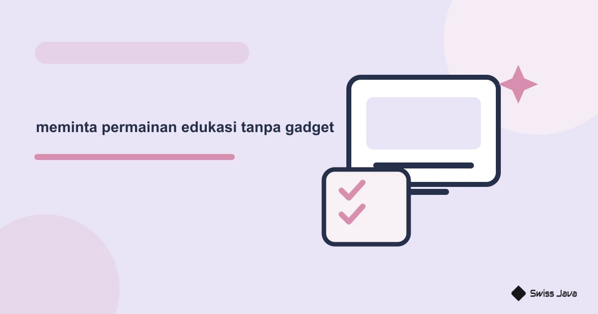 Ilustrasi vektor meminta permainan edukasi tanpa gadget