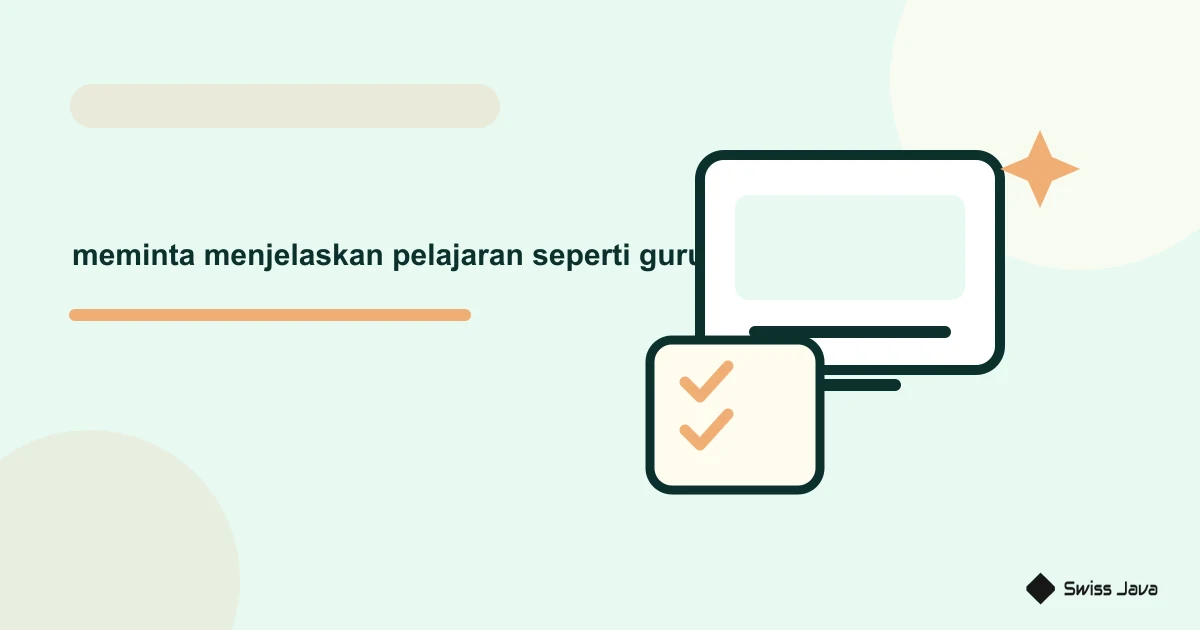 Cara Meminta ChatGPT Menjelaskan Pelajaran Seperti Guru Privat 5 Ilustrasi vektor meminta menjelaskan pelajaran seperti guru