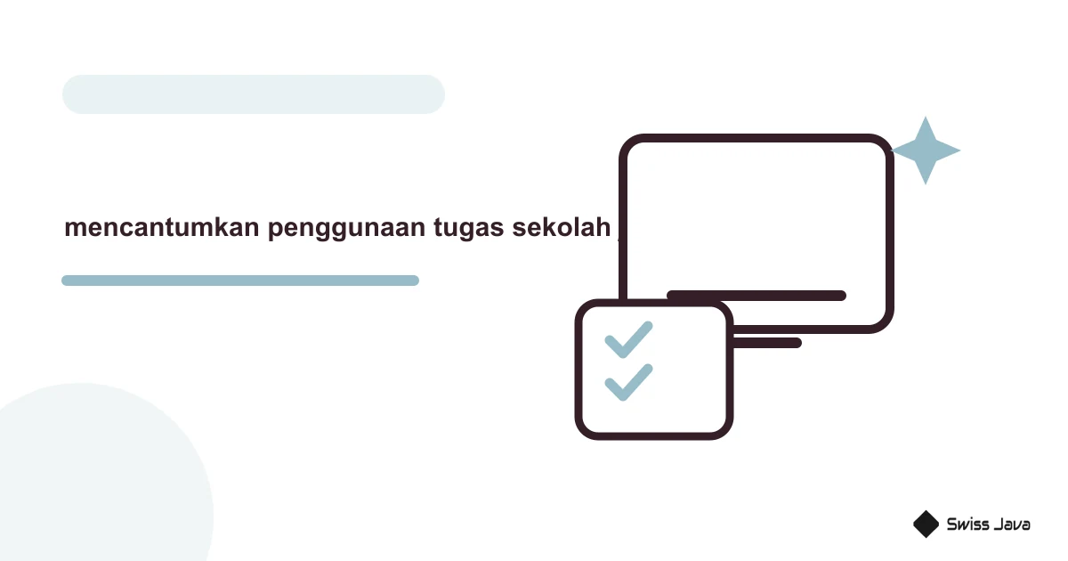 Ilustrasi vektor mencantumkan penggunaan tugas sekolah jujur