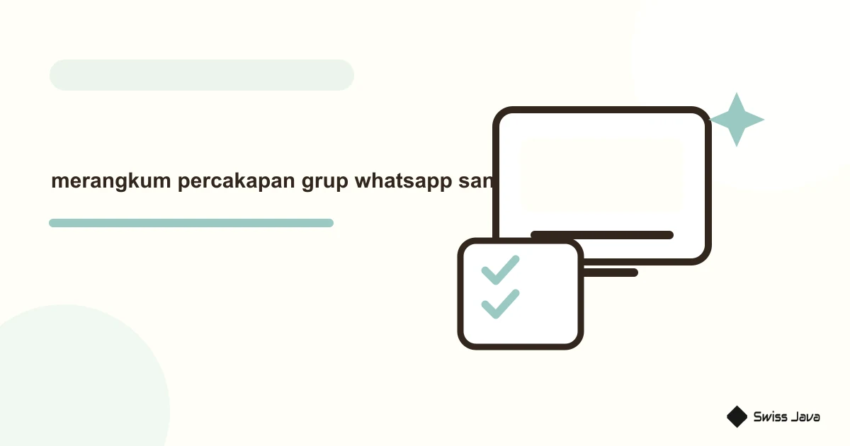Cara Merangkum Percakapan Grup WhatsApp Yang Sangat Panjang Dengan AI 3 Ilustrasi vektor merangkum percakapan grup whatsapp sangat