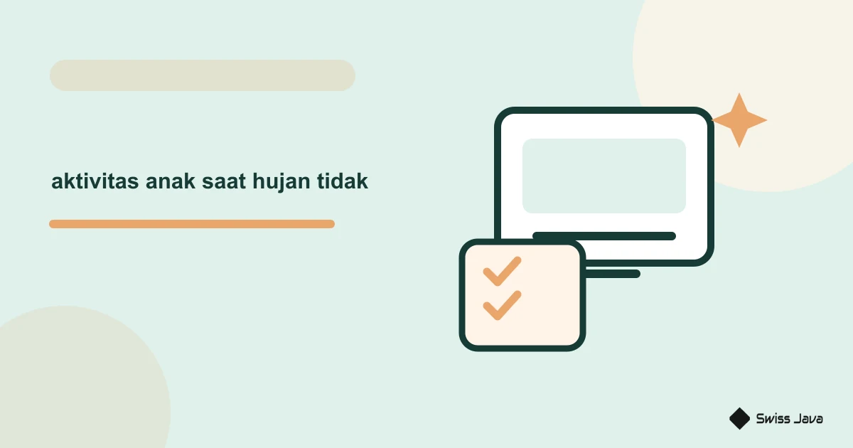 Ilustrasi vektor aktivitas anak saat hujan tidak