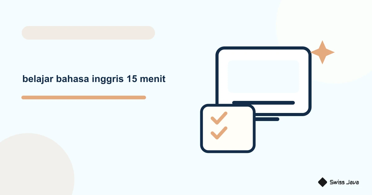 Prompt Belajar Bahasa Inggris 15 Menit Setiap Hari 1 Ilustrasi vektor belajar bahasa inggris 15 menit