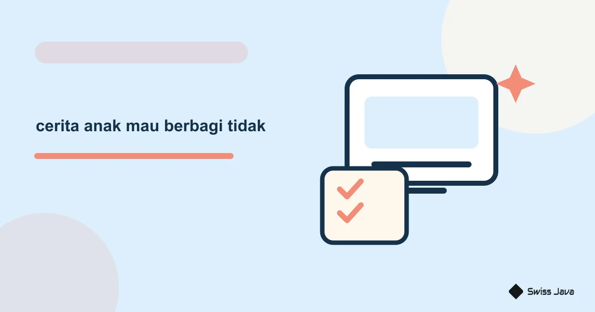 Ilustrasi vektor cerita anak mau berbagi tidak