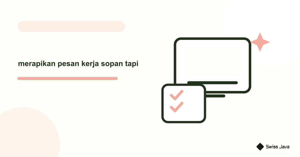 Ilustrasi vektor merapikan pesan kerja sopan tapi