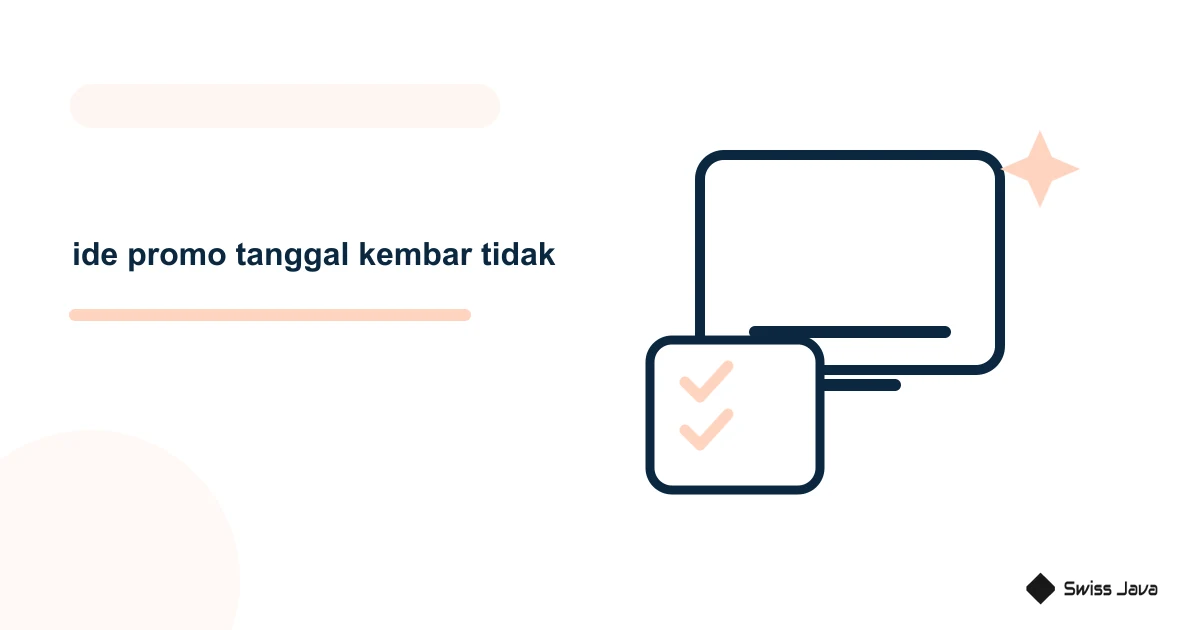 Ilustrasi vektor ide promo tanggal kembar tidak