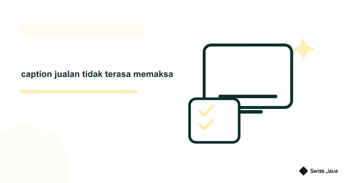 Ilustrasi vektor caption jualan tidak terasa memaksa