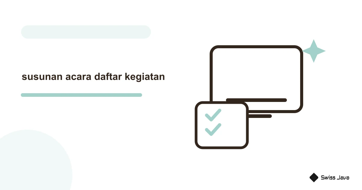 Prompt Membuat Susunan Acara Dari Daftar Kegiatan 2 Ilustrasi vektor susunan acara daftar kegiatan