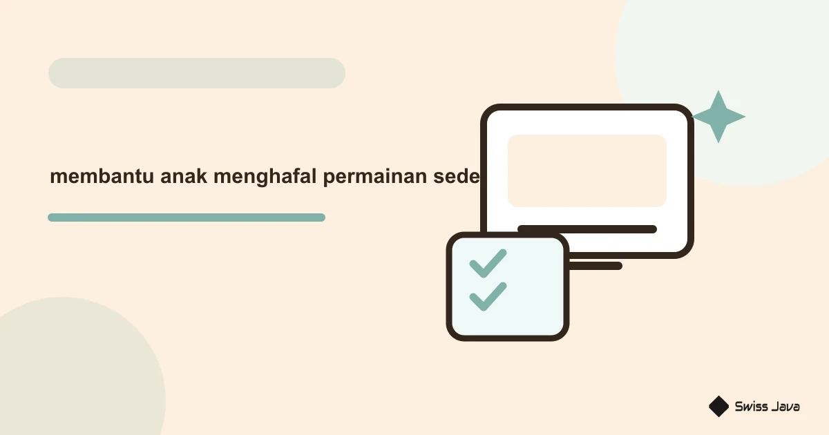 Ilustrasi vektor membantu anak menghafal permainan sederhana